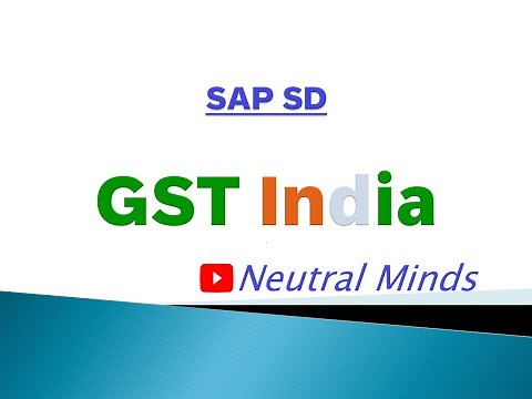 SAP SD India GST Configuration and complete process.