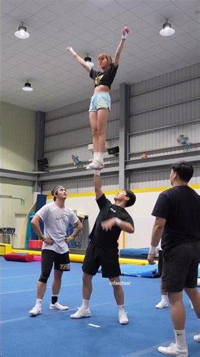 Forward handspring from one hand to rotation.#It takes ten years of practice to make a one