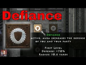 D2R Skills & Abilities - Defiance, Defensive Auras (Paladin)
