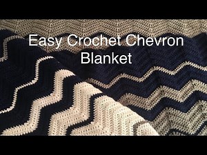 Easy Beginner Crochet Chevron Blanket