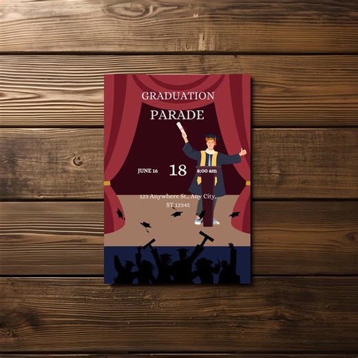 Editable Graduation Invitation Template | Photo Grad Announcement (digital Download) - Etsy
