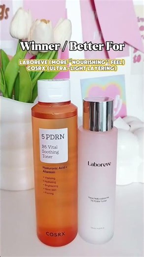 COSRX 5 PDRN Toner vs Laboreve Peach Toner 🍑 – Snail Mucin Lovers, This One's for YOU!"