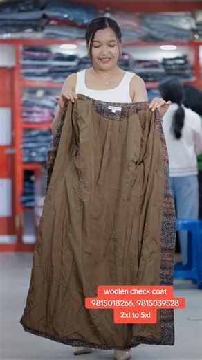woolen check coat 2xl to 5xl #longcoat #creatorsearchinsights #deliveryallovernepal🇳🇵 #blissfashion #fyp | Bliss Fashion