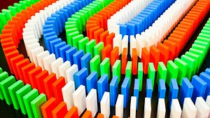 3 Minutes of Dominoes Falling! 😃 | Hevesh5