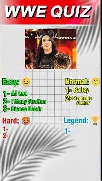 WWE Female Superstars Theme Songs Quiz WWE #wwequiz #wwethemesong #guessthewrestler