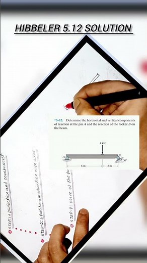 RC Hibbeler 5.12 Problem Solution | EQUILIBRIUM OF RIGID BODY | MECHANICS STATICS HIBBELER CH-5