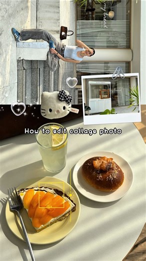 퐍퐚퐧퐭퐡퐚퐩퐨퐡퐧 퐒. 懶 on Instagram: "How to edit college photos 彩  Picsart • add background photo • add photo (select shape/ add border) • add font & stickers กดเซฟไว้ทำตอนว่างๆได้เลย 﫶 . . . . . . #picsart #collage #photoideas #howtoแต่งรูป #fyp #แต่งรูปคุมโทน #photoedit #collagehack #aestheticedit #howtoedit #iphonephotohack"