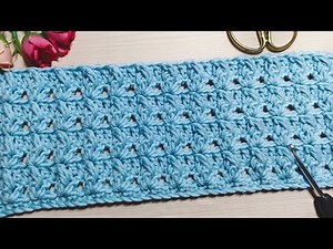 🩵Amazing 2 Row Repeat Crochet Pattern/Easy and Beautiful Pattern for beginners 🧶