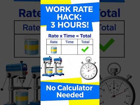 GMAT / GRE Work Rate Problem – Solved in 3 Minutes | Mixture Table Method
