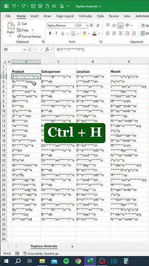 How to Remove Asterisks in Excel‼️ #excel