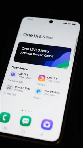 One UI 8.5 Beta arrives December 8 #oneui8.5 #sammyfans #budgetsmartphone #samsung