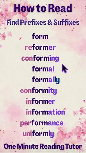 How to Read Long Words Easily with Prefixes and Suffixes (Root Word: Form)