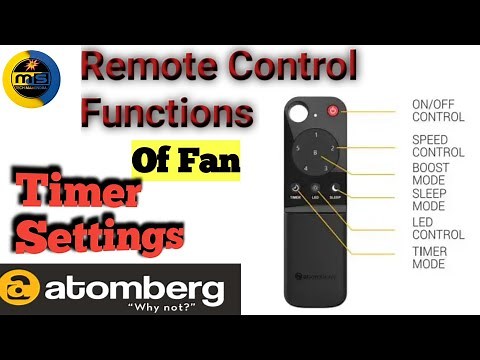 Timer Settings of Fan | Atomberg Fan Remote Use | Remote Fan Settings | फॅन में टाइमर कैसे लगाये |