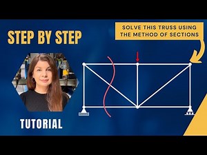 Truss Analysis | Method of Sections Tutorial 1 | Detailed Step-by-Step Solution with Worked Example