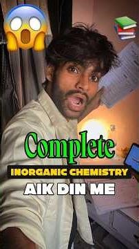 Complete inorganic Just single day 😱📚 | Neet Aspirant| #studyvlog #neet#vlog #shorts