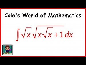 Integral of integral of (sqrt x)(sqrt((x sqrt x) +1)) ❖ Calculus 1 ❖ Square Root Integrals