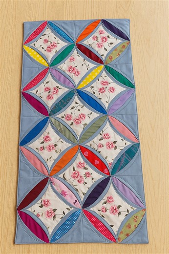 Quilt Cathedral Table Runner #sewing #quilting #crafting #homedecor | Indah Sewing