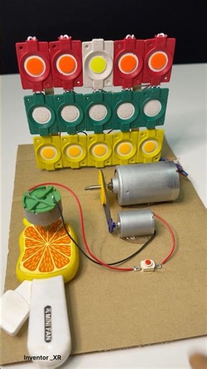 Hand Power 15 LED Lights Using a Dynamo Generator #tech #diy #generator #experiment #youtubeshorts