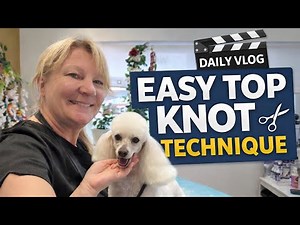 Easy Poodle top knot technique - daily vlog