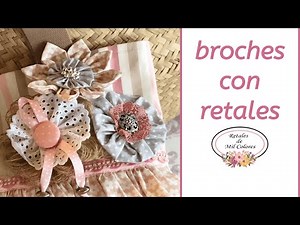 Patchwork Brooches - Easy tutorial how to make step by step with free patterns downloading.