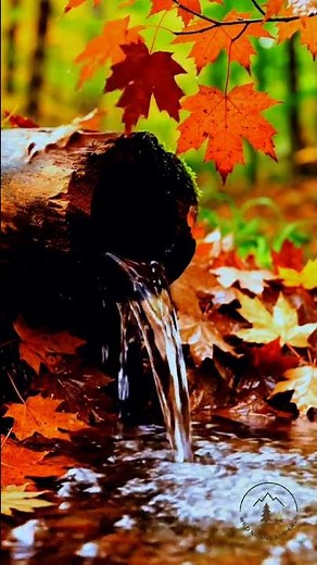 RELAXING WATER STREAM WITH AUTUM LEAVES🌿 (ORIGINAL SOUNDS) #relaxing #naturesounds #watersounds