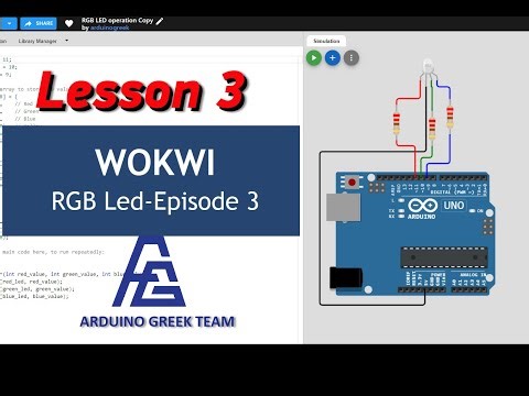 WOKWI - Episode 3: We are talking about RGB LED's and how to use them in arduino.