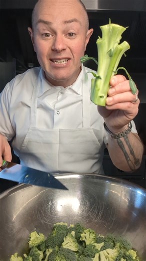 a trick to cutting broccoli...and Caesar dressing #broccoli #ceasarsalad caesar dressing: 4-6 garlic cloves 5 anchovy fillets 1/3 cup dijon vinegar 1/3 cup sherry vinegar 1/3 cup lemon juice (about 1 lemon) 2 ea eggs 2 pinches kosher salt 2 pinches black pepper 2 cups of your favorite salad oil | Bob Morano