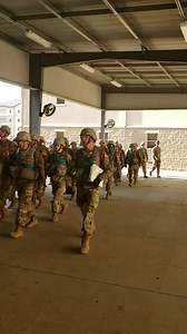 Dragons returning from a day of training lead by the motivational cadences of DS Cannon | Delta Company, 232d Medical Battalion