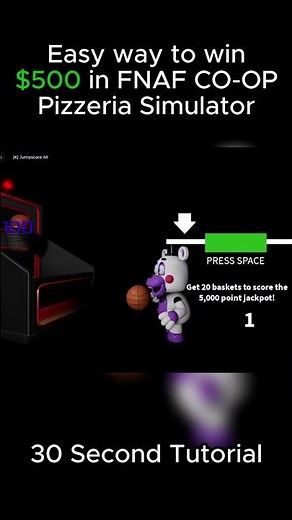 Super easy way to win $500 in FNAF CO-OP | #fnaf #fnafcoop #fnaf6