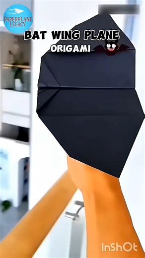 Bat Paper Plane ORIGAMI Tutorial 🤗🦇✈️ ,Easy flying paper airplane making #shorts​ #craft​