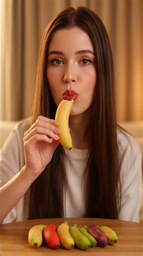 Eating colorful Bananas🍌 Asmr relaxning sounds. #asmr #eating #asmrai