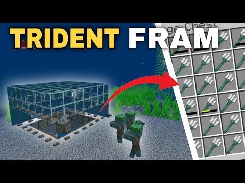 How to Make a TRIDENT Farm in Minecraft 1.21 Step-by-Step Guide! \r100+ trident per Hour (MCPE) BD