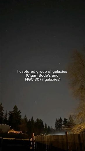 Group of (Cigar, Bode’s and NGC 3077) galaxies through the telescope #galaxycluster #space #m81 #m82