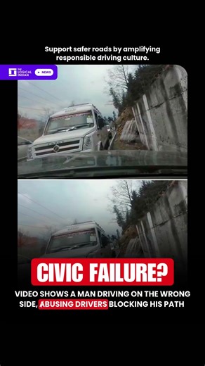 Video shows a man driving on the wrong side, Ⱥbusing drivers blocking his path