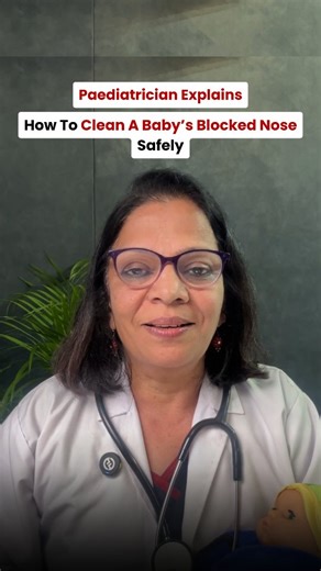 Pediatrician explains- How to clean a baby’s blocked nose safely How to safely unblock your baby’s nose at home • A blocked nose is common in babies, especially during cold, dust, or dry weather • First choice: use 2–3 drops of saline nasal drops in each nostril • Saline softens dried mucus and makes breathing easier • Wait 30–60 seconds after drops before cleaning • Gently use a nasal aspirator or bulb syringe if needed • Do not insert cotton buds, tissues, or fingers into the nose • Keep the b