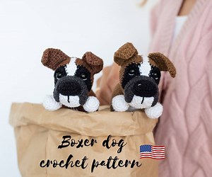 Crochet Boxer Dog Pattern, Amigurumi Dog Pattern, Boxer Crochet - Etsy