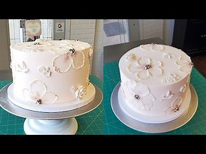 How to Make a Brushed Embroidery Cake | Bas Relief | Cake Decorating Tutorial