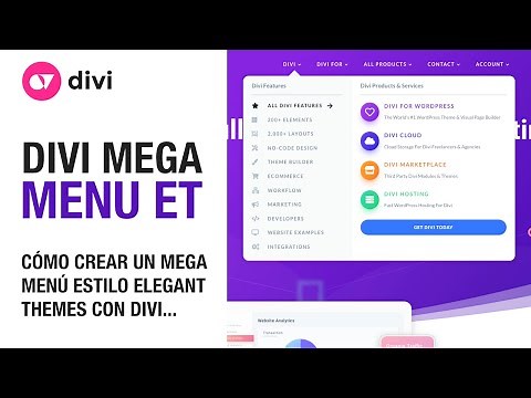 Cómo diseñar un mega menú avanzado estilo Elegant Themes con el generador de temas de divi