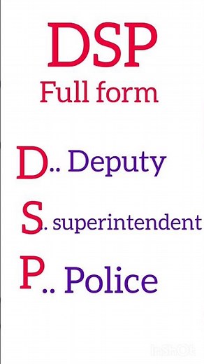 DSP full form || what is the full meaning of DSP #shorts