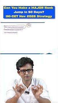 Can You Make a MAJOR Rank Jump in 50 Days? | INI-CET Nov 2026 Strategy By Dr. Praveen Tripathi