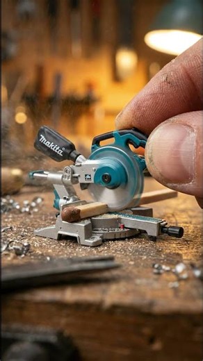 Watching the MAKITA Mini Mitre Saw Make Flawless Corners #minitools #makita