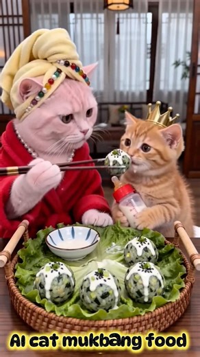 AI cat mukbang food #shorts #shortvideo