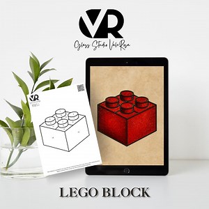 Lego Block Stained Glass Template – Digital Download, PNG, JPEG Pattern for Suncatcher - A4 - Etsy