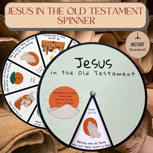 Bible Prophecies About Jesus Craft for Kids – Printable Spinner Wheel for Sunday School and Kids’ Ministry Lesson - Etsy