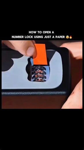 world_of_techno on Instagram: "How to open ANY number combo lock with just a piece of paper in 30 seconds… no tools, no force 🤫🔓 This isn’t a hack. It’s exploiting how cheap master locks are designed. 1. Cut a thin strip from an aluminum can (or thick paper). 2. Fold it into an “M” shape. 3. Slide it between the shackle and body → feel the weak spot → slight wiggle → lock pops open like it owes you money. Works on 90% of school/gym/luggage locks. Security = illusion. *Video Credit: LockPicking