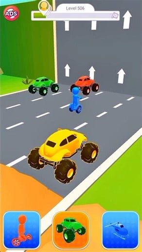 Shape Shifting Level 506 – Ultra Fast Impossible Pro Run! ⚡😱 #shorts