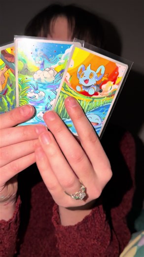 I even did a test shot to make sure you could see them but my phone said go to bed. This video was definitely faster to edit so it did, in fact, save me at least an hour of sleep. #pokemon #tcg #paintingcards #paintpens #fullart