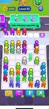 Bus Jam Level 63 Walkthrough Tutorial #busjam #busjamgame #busjamlevel