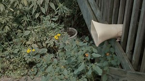 An Old Outdoor Speaker Megaphone Outside Stock Video - Video of loudspeaker, device: 195257357