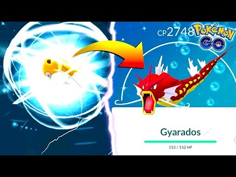 THIS IS WHAT HAPPENS WHEN YOU EVOLVE A SHINY MAGIKARP IN POKEMON GO! NEW SHINY GYARADOS EVOLUTION!